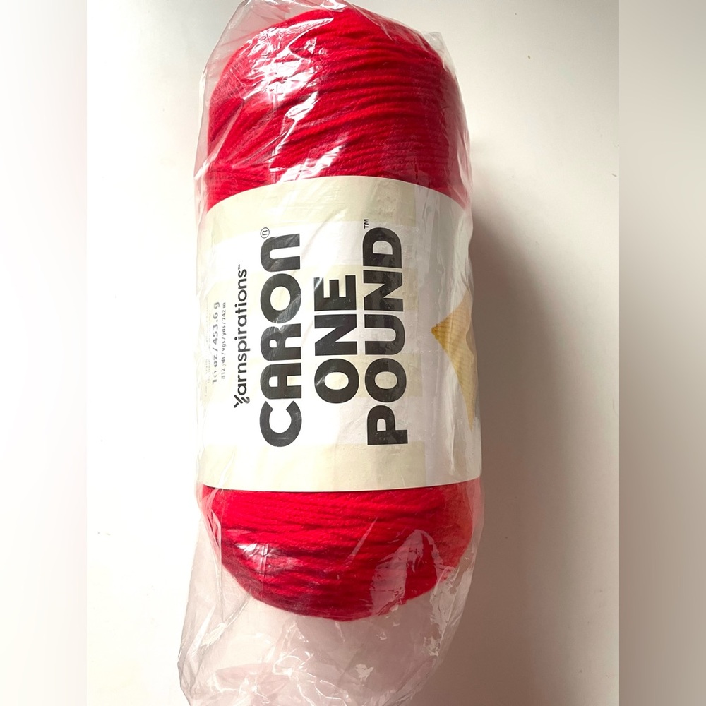 Caron One Pound Yarn - Scarlet Red for Christmas